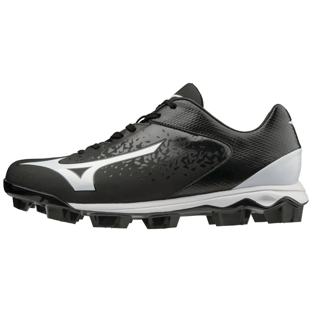 Mizuno Men's Select Nine TPU Low Molded Baseball Cleats Black/White (320584-JIN)